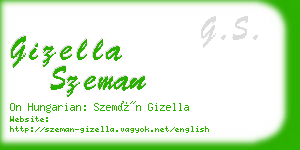 gizella szeman business card